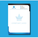 Blue & Black Letter Head Design